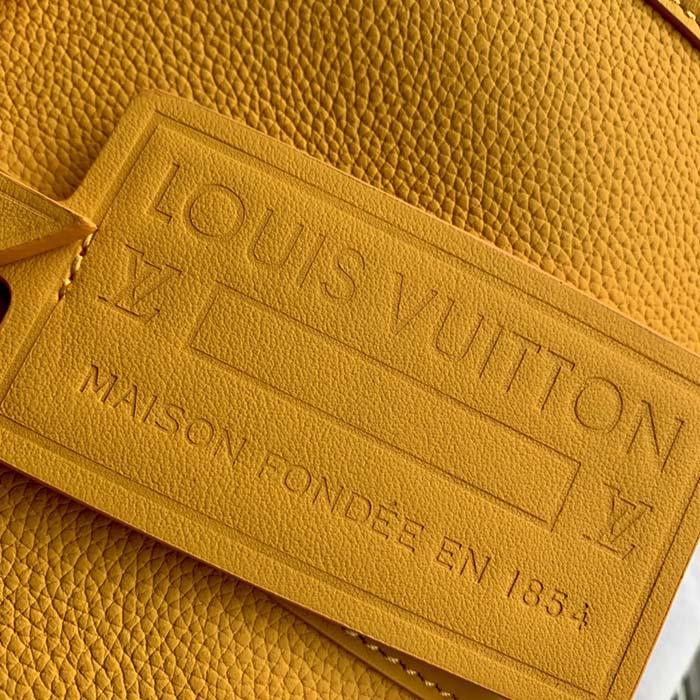 Louis Vuitton Unisex City Keepall Bag Saffron Yellow LV Aerogram Cowhide Leather