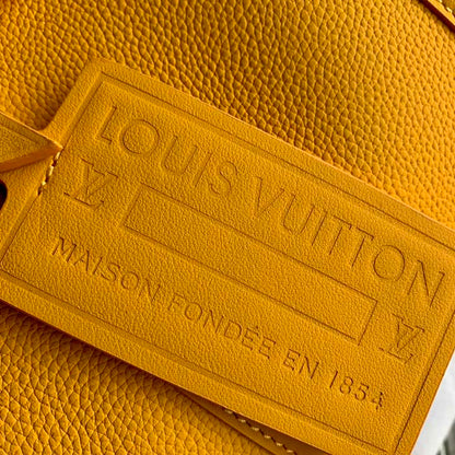 Louis Vuitton Unisex City Keepall Bag Saffron Yellow LV Aerogram Cowhide Leather