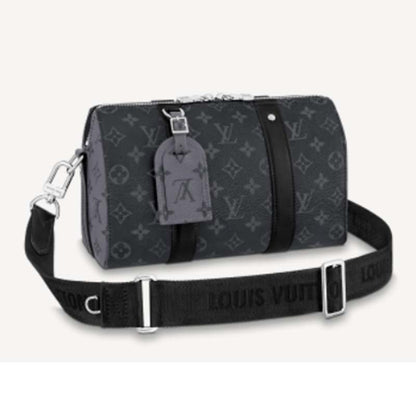 Louis Vuitton Unisex City Keepall Monogram Eclipse Monogram Eclipse Reverse Coated Canvas