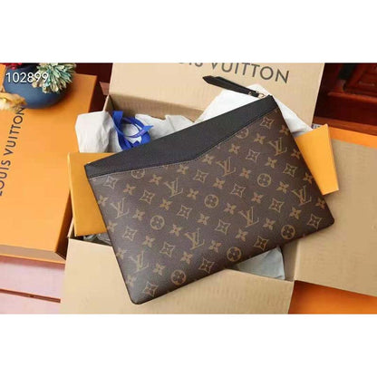 Louis Vuitton Unisex Daily Pouch Monogram Coated Canvas and Cowhide Leather