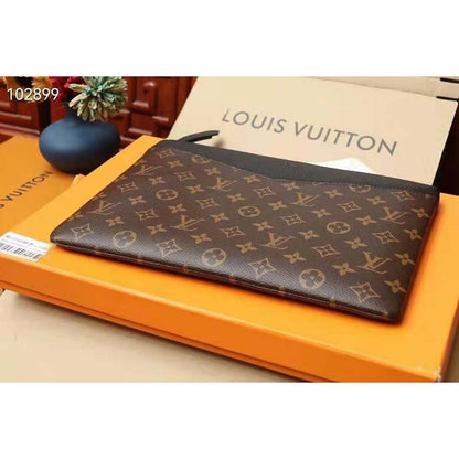 Louis Vuitton Unisex Daily Pouch Monogram Coated Canvas and Cowhide Leather