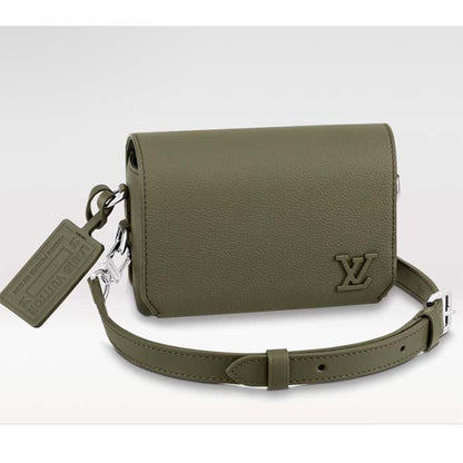 Louis Vuitton Unisex Fastline Wearable Wallet Khaki Green Cowhide Leather