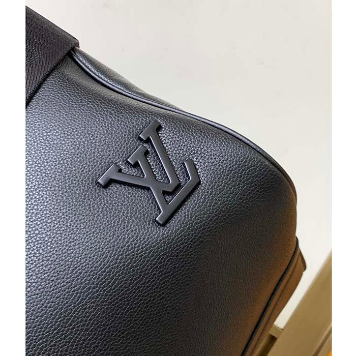 Louis Vuitton Unisex Keepall Bandoulière 50 Travel Bag Black LV Aerogram Cowhide Leather