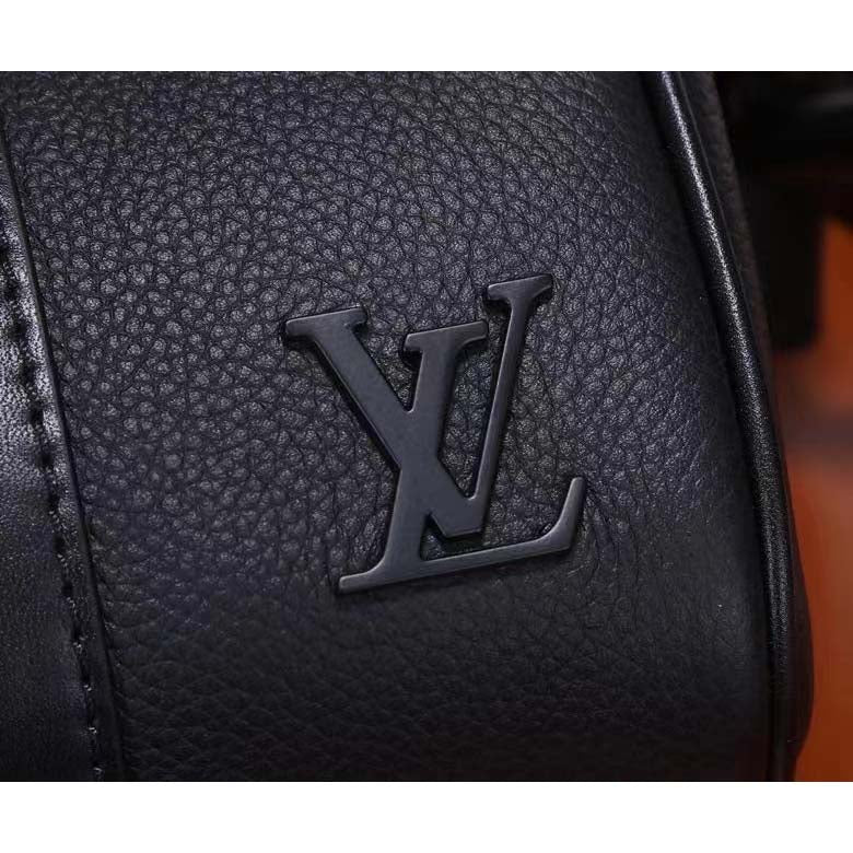 Louis Vuitton Unisex Keepall XS Black Aerogram Cowhide Leather Double Zipped Closure