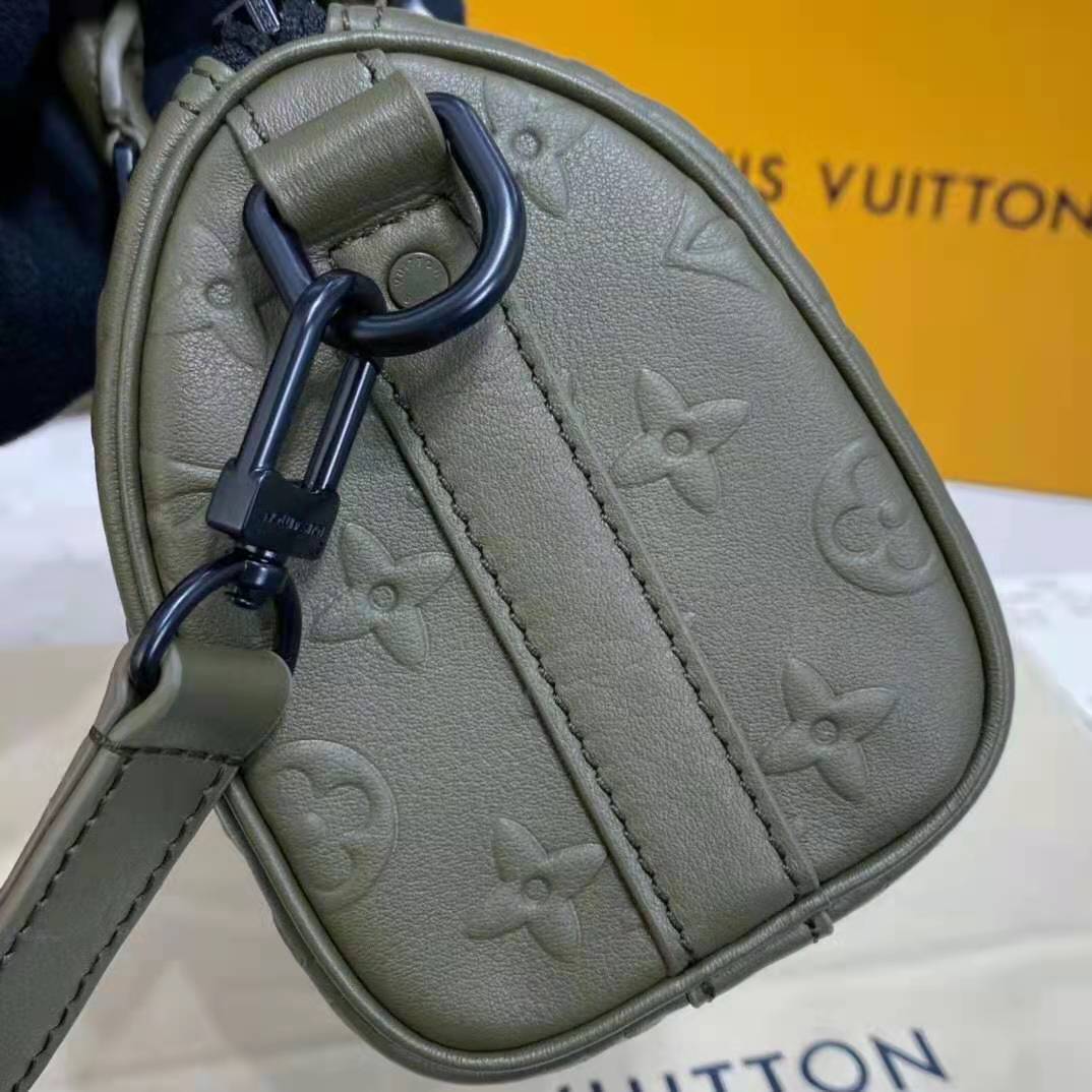 Louis Vuitton Unisex Keepall XS Khaki Monogram Seal Cowhide Leather