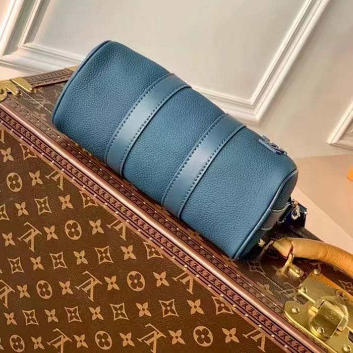 Louis Vuitton Unisex Keepall XS Travel Bag Blue Aerogram Cowhide Leather