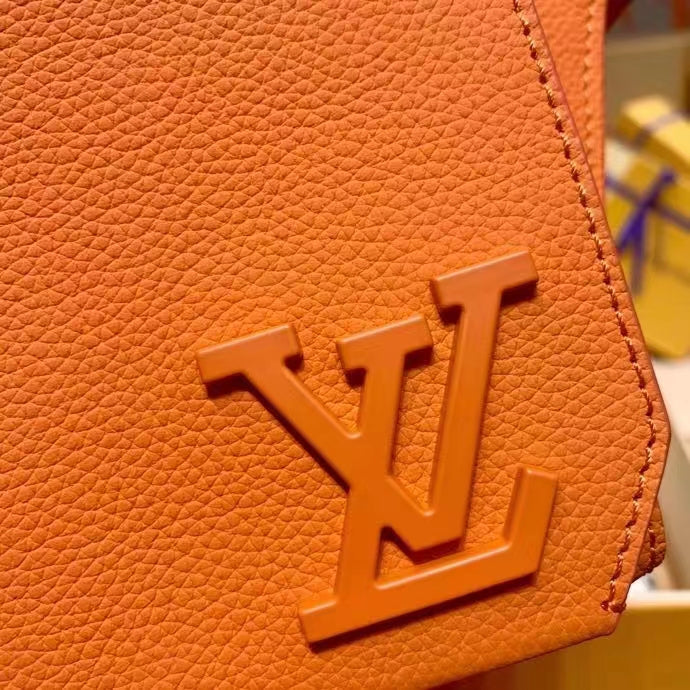 Louis Vuitton Unisex LV Aerogram Takeoff Sling Saffron Yellow Cowhide Leather