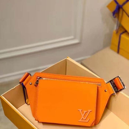 Louis Vuitton Unisex LV Aerogram Takeoff Sling Saffron Yellow Cowhide Leather