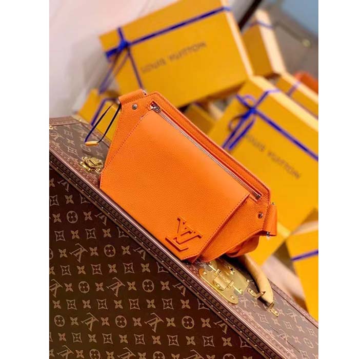 Louis Vuitton Unisex LV Aerogram Takeoff Sling Saffron Yellow Cowhide Leather