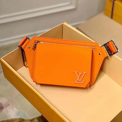 Louis Vuitton Unisex LV Aerogram Takeoff Sling Saffron Yellow Cowhide Leather