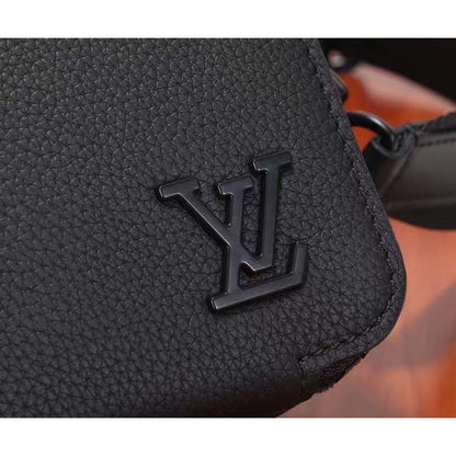 Louis Vuitton Unisex LV Alpha Wearable Wallet Black Grained Calf Leather