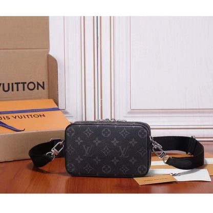 Louis Vuitton Unisex LV Alpha Wearable Wallet Monogram Eclipse Coated Canvas Textile