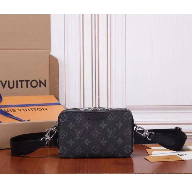 Louis Vuitton Unisex LV Alpha Wearable Wallet Monogram Eclipse Coated Canvas Textile