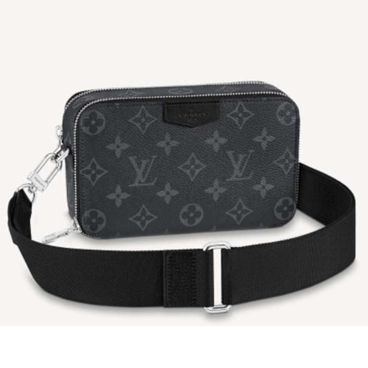 Louis Vuitton Unisex LV Alpha Wearable Wallet Monogram Eclipse Coated Canvas Textile