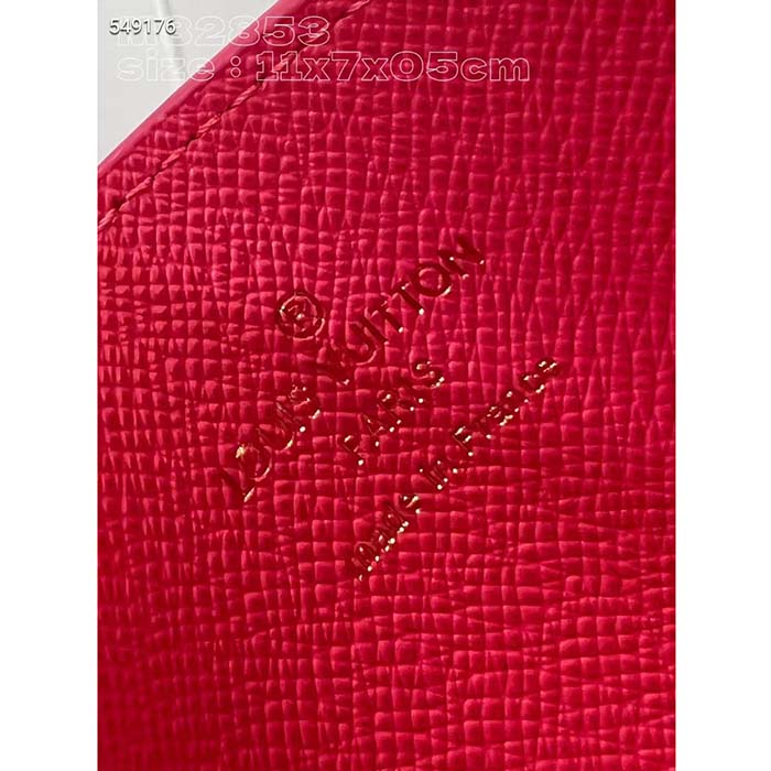 Louis Vuitton Unisex LV Card Holder Dragon Fruit Pink Monogram Coated Canvas