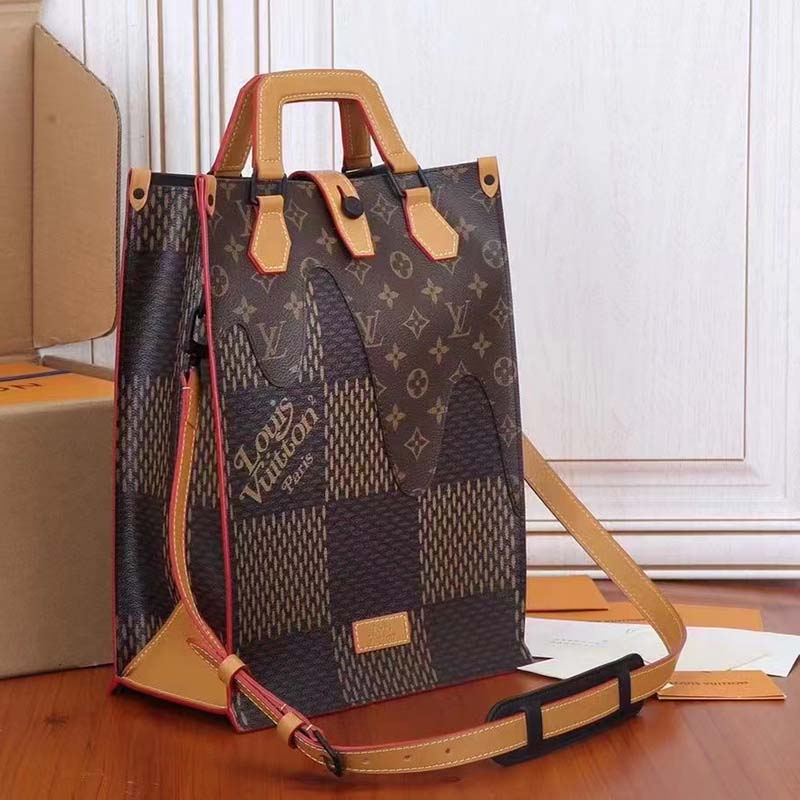 Louis Vuitton Unisex LV Christopher Handbag Brown Giant Damier Ebene Monogram Coated Canvas