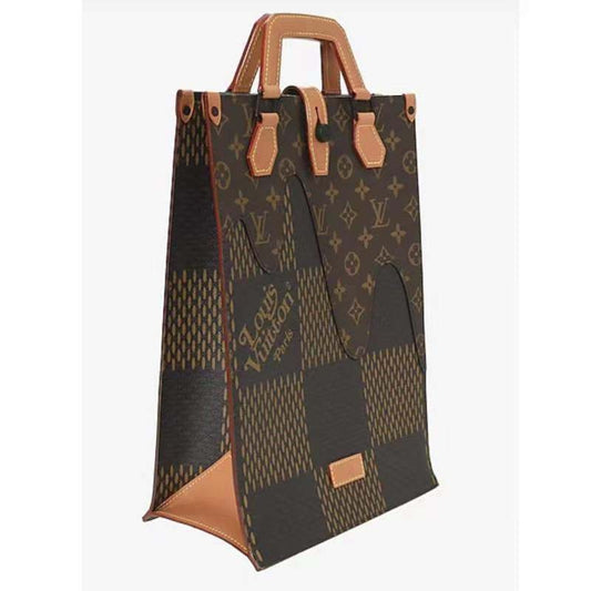 Louis Vuitton Unisex LV Christopher Handbag Brown Giant Damier Ebene Monogram Coated Canvas