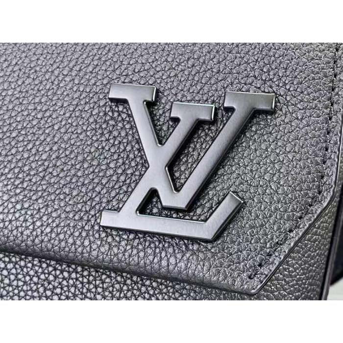 Louis Vuitton Unisex LV Fastline Messenger Black Cowhide Leather Zipped Closure