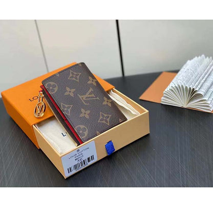 Louis Vuitton Unisex LV Lisa Wallet Tonic Orange Monogram Coated Canvas Grained Cowhide Leather