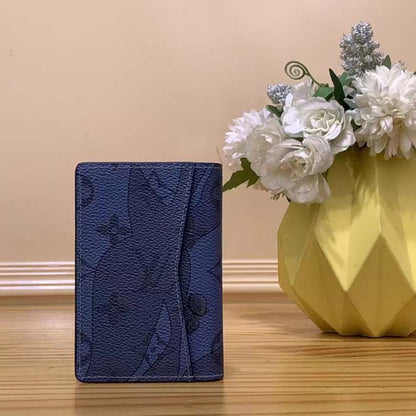 Louis Vuitton Unisex LV Pocket Organizer Abyss Blue Monogram Aquagarden Coated Canvas