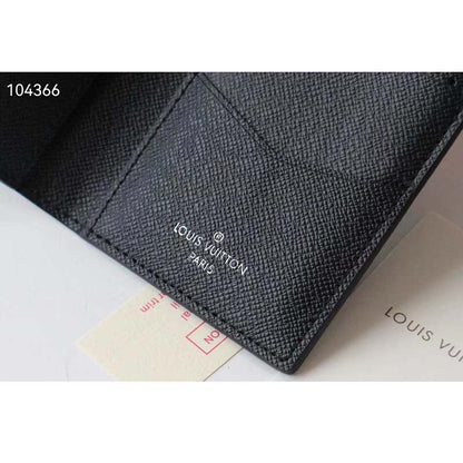 Louis Vuitton Unisex LV Pocket Organizer Black Taurillon Leather Cowhide Leather