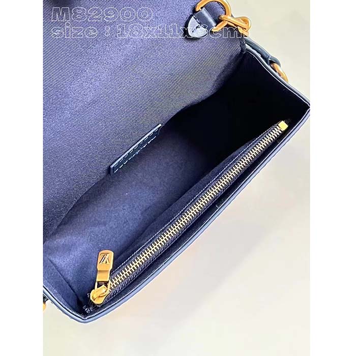 Louis Vuitton Unisex LV Steamer Wearable Wallet Ink Blue Monogram Bleach Coated Canvas