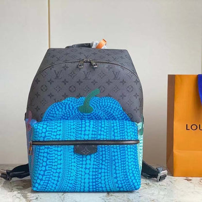 Louis Vuitton Unisex LV x YK Discovery Backpack Monogram Coated Canvas Pumpkin Print