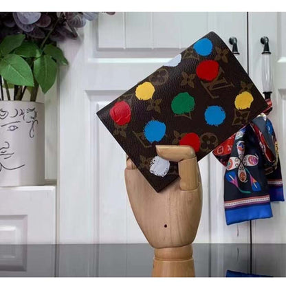 Louis Vuitton Unisex LV x YK Passport Cover Monogram Coated Canvas 3D Painted Dots Print