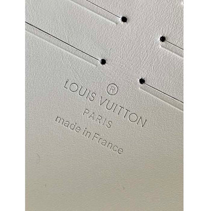 Louis Vuitton Unisex LV x YK Pochette Voyage White Taurillon Monogram Cowhide Psychedelic Flower