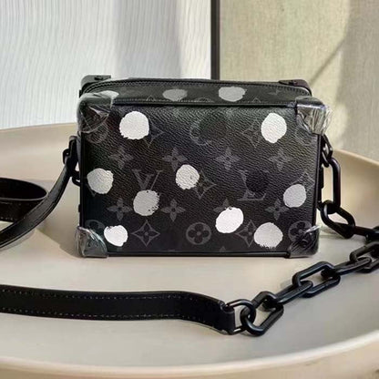 Louis Vuitton Unisex LVxYK Mini Soft Trunk Black Silver Monogram Eclipse Coated Canvas