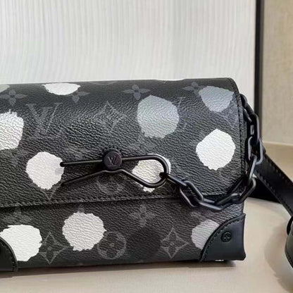 Louis Vuitton Unisex LVxYK Steamer Wearable Wallet Black Silver Monogram Eclipse Coated Canvas