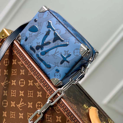 Louis Vuitton Unisex Mini Soft Trunk Abyss Blue Monogram Aquagarden Coated Canvas