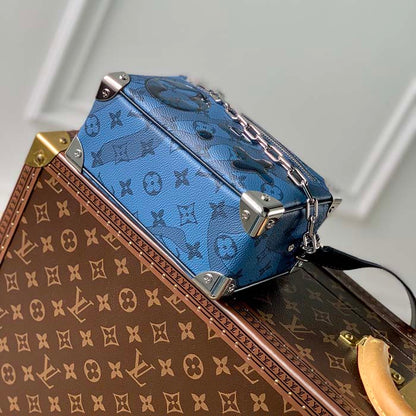 Louis Vuitton Unisex Mini Soft Trunk Abyss Blue Monogram Aquagarden Coated Canvas