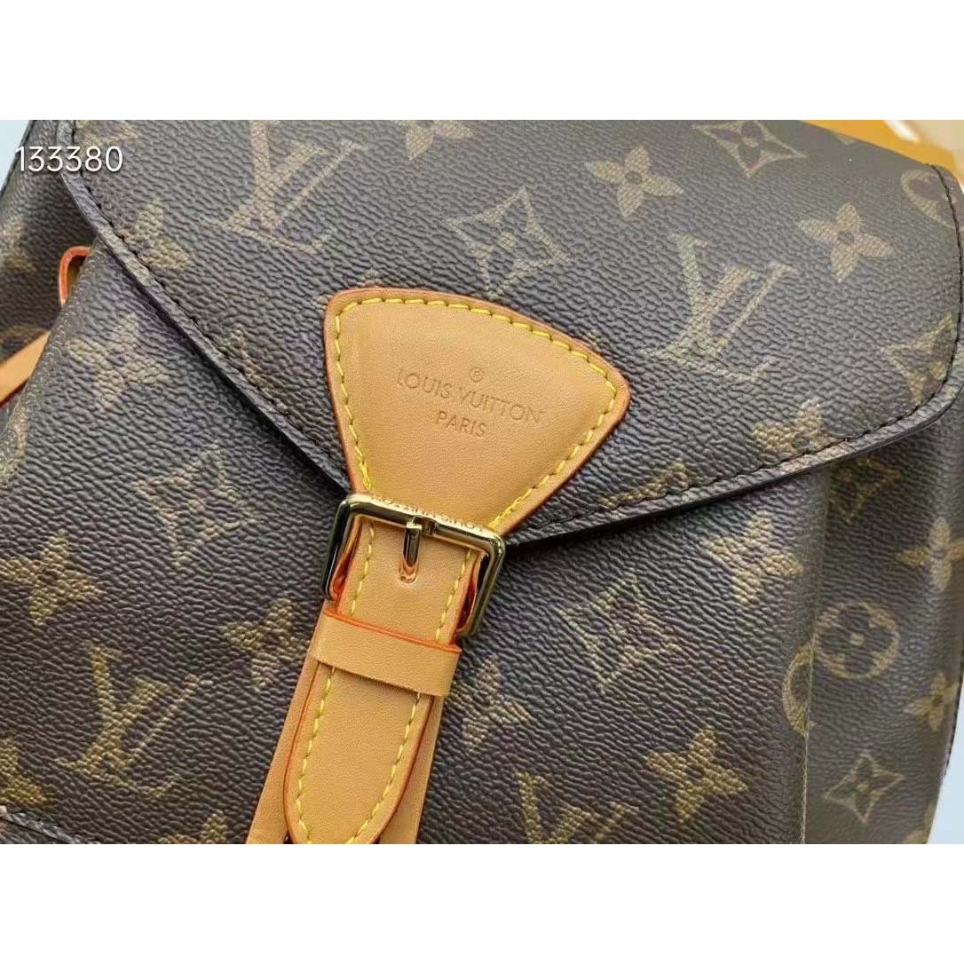 Louis Vuitton Unisex Montsouris PM Aged Natural Leather Monogram Coated Canvas