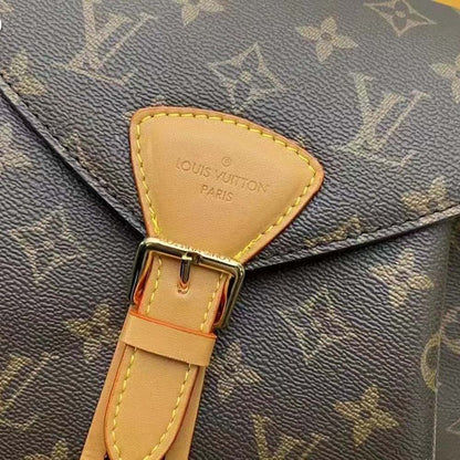 Louis Vuitton Unisex Montsouris PM Aged Natural Leather Monogram Coated Canvas