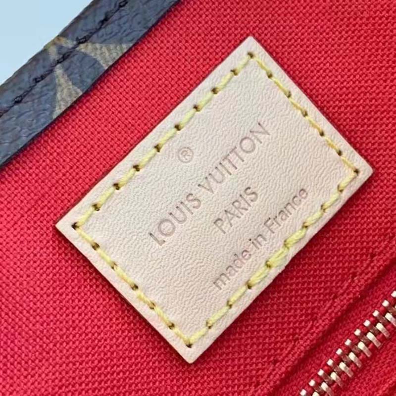 Louis Vuitton Unisex Sac Plat BB Handbag Monogram Coated Canvas Textile Lining