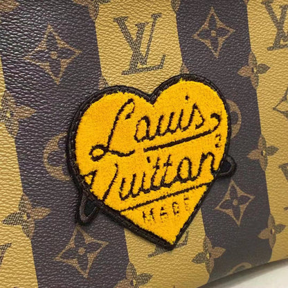 Louis Vuitton Unisex Trio Messenger Bag Monogram Stripes Brown Coated Canvas