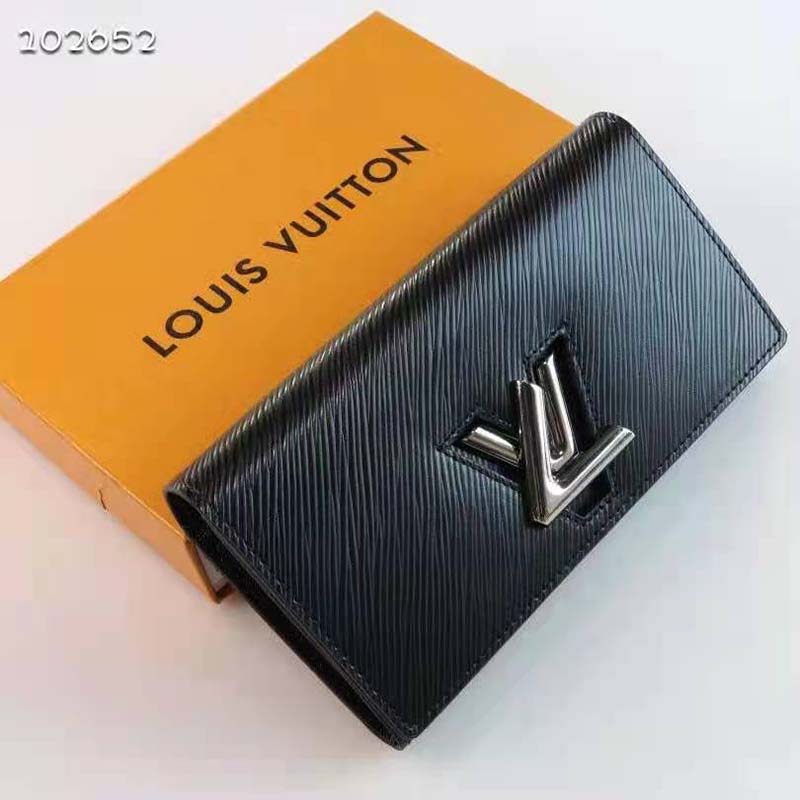 Louis Vuitton Unisex Twist Wallet Black Epi Grained Cowhide Leather