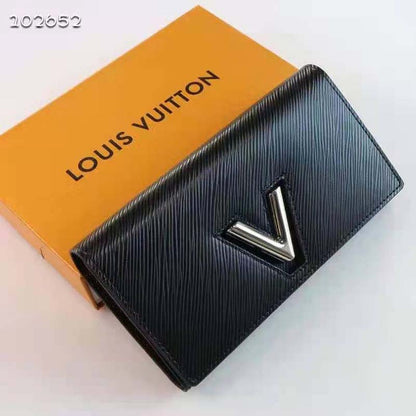 Louis Vuitton Unisex Twist Wallet Black Epi Grained Cowhide Leather