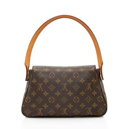 Louis Vuitton Vintage Monogram Canvas Mini Looping Shoulder Bag (SHF-21947)