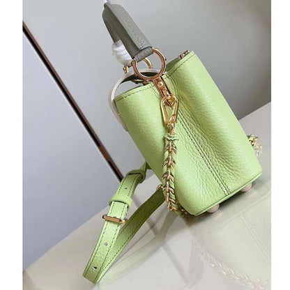 Louis Vuitton Women Capucines Mini Green Taurillon Cowhide Leather Gold-Color Hardware