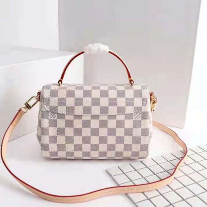 Louis Vuitton Women Croisette Damier Azur Coated Canvas Smooth Cowhide Leather