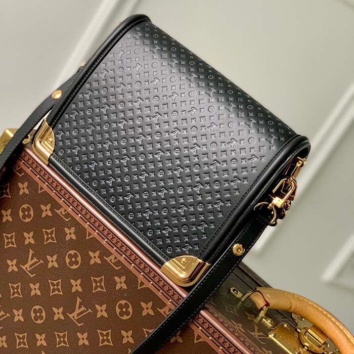 Louis Vuitton Women Dauphine MM Handbag Black Calfskin Leather