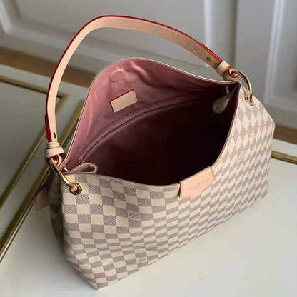 Louis Vuitton Women Graceful PM Hobo Rose Ballerine Pink Monogram Coated Canvas