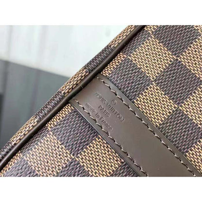 Louis Vuitton Women LV Braided Speedy 25 Handbag Damier Ebene Coated Canvas