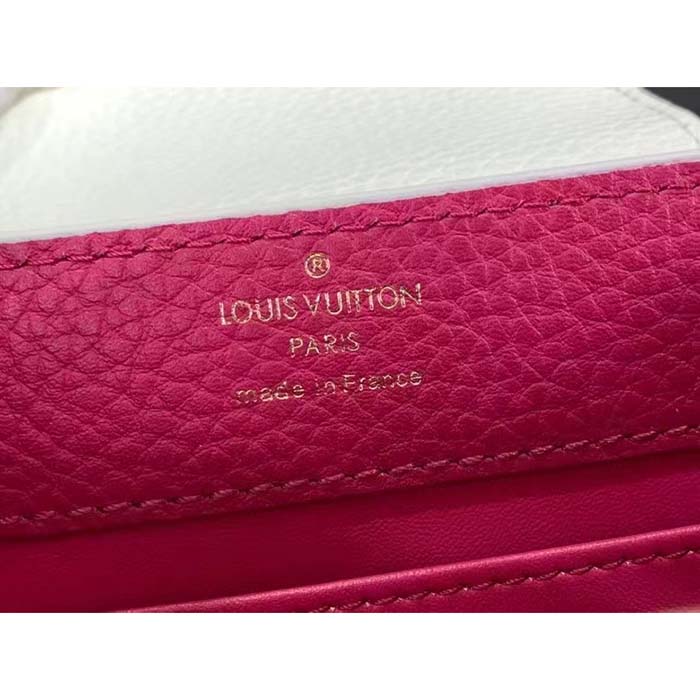 Louis Vuitton Women LV Capucines Mini Handbag Snow White Taurillon Leather Cowhide