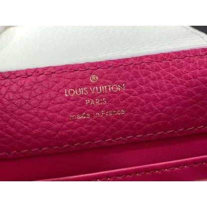 Louis Vuitton Women LV Capucines Mini Handbag Snow White Taurillon Leather Cowhide