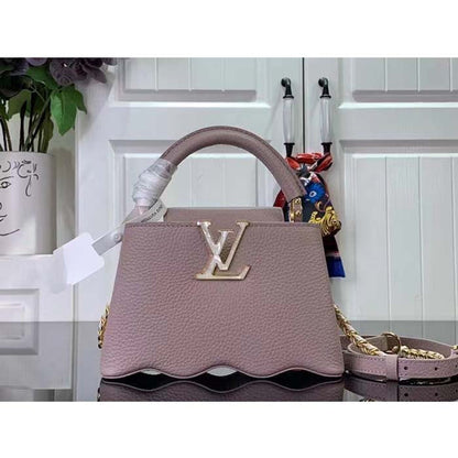 Louis Vuitton Women LV Capucines Mini Handbag Wisteria Taurillon Leather Cowhide