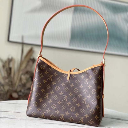 Louis Vuitton Women LV CarryAll PM Handbag Brown Monogram Coated Canvas