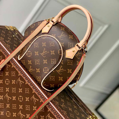 Louis Vuitton Women LV Ellipse PM Handbag Brown Monogram Coated Canvas Cowhide